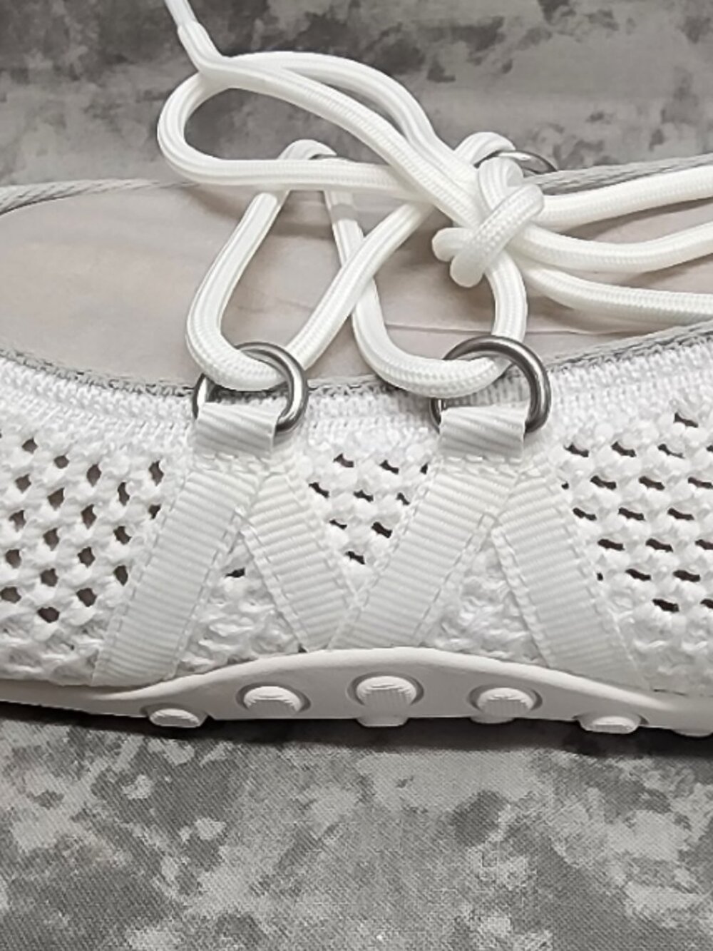 New Vivaia Cecily White Mesh Mary Janes Shoe - EU 40.5 / US 9-9.5 - Picture 10 of 12